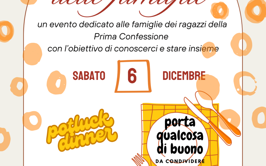 Cena famiglie ragazzi Prima Confessione